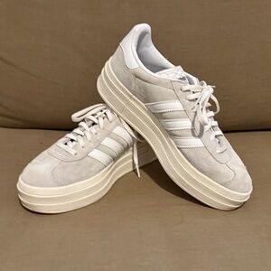 Adidas GAZELLE BOLD SHOES Grey Two / Cloud White / Core White size 8.5 US
